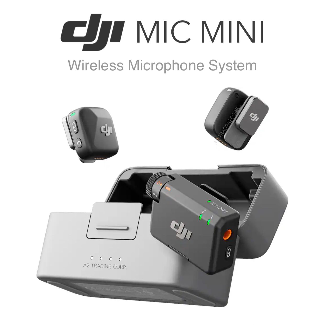 DJI Mic Mini - Wireless Omnidirectional Microphone System (2 TX + 1 RX + Charging Case) - Black