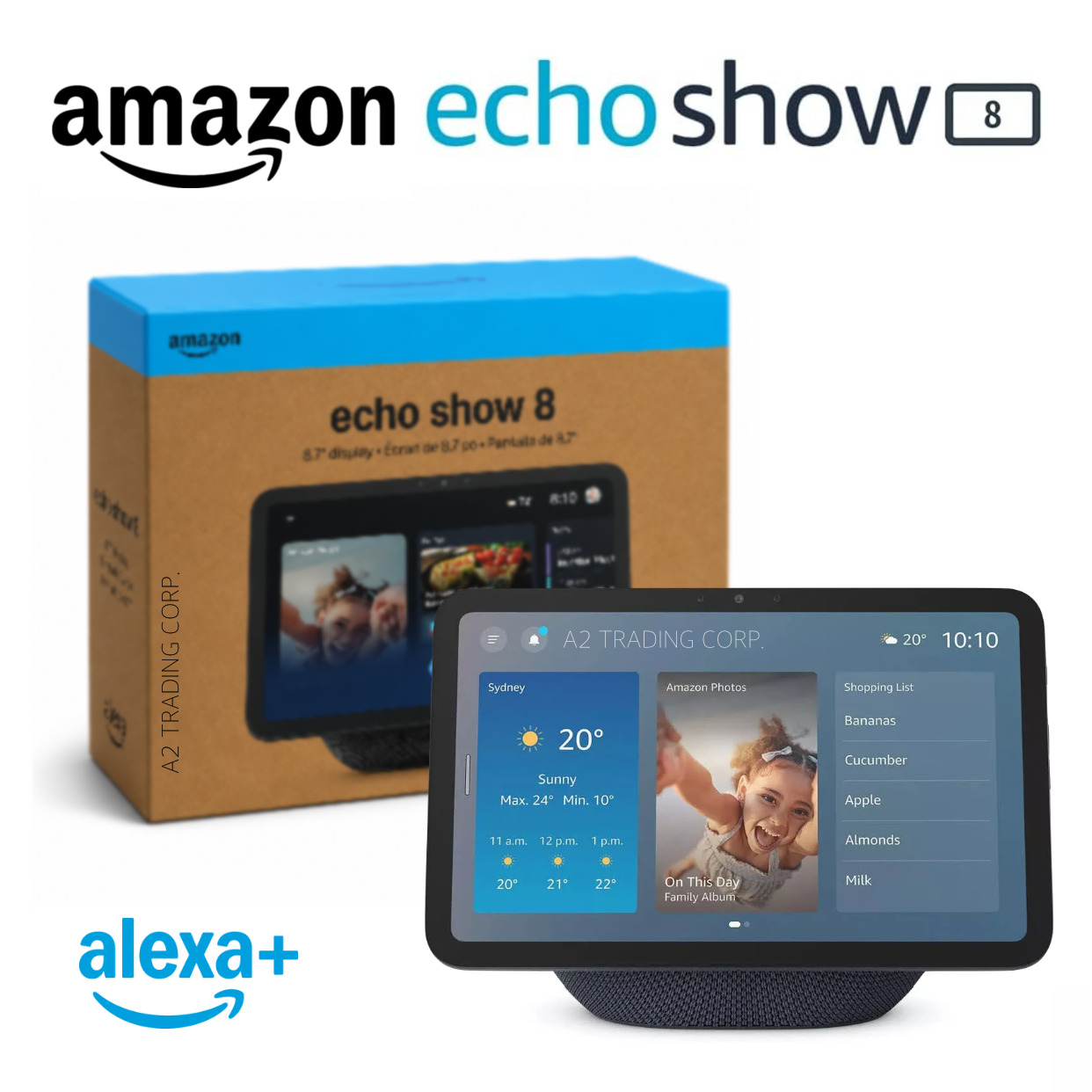 Amazon Echo Show 8 (Newest Model) 8.7 display with spatial audio, Alexa+