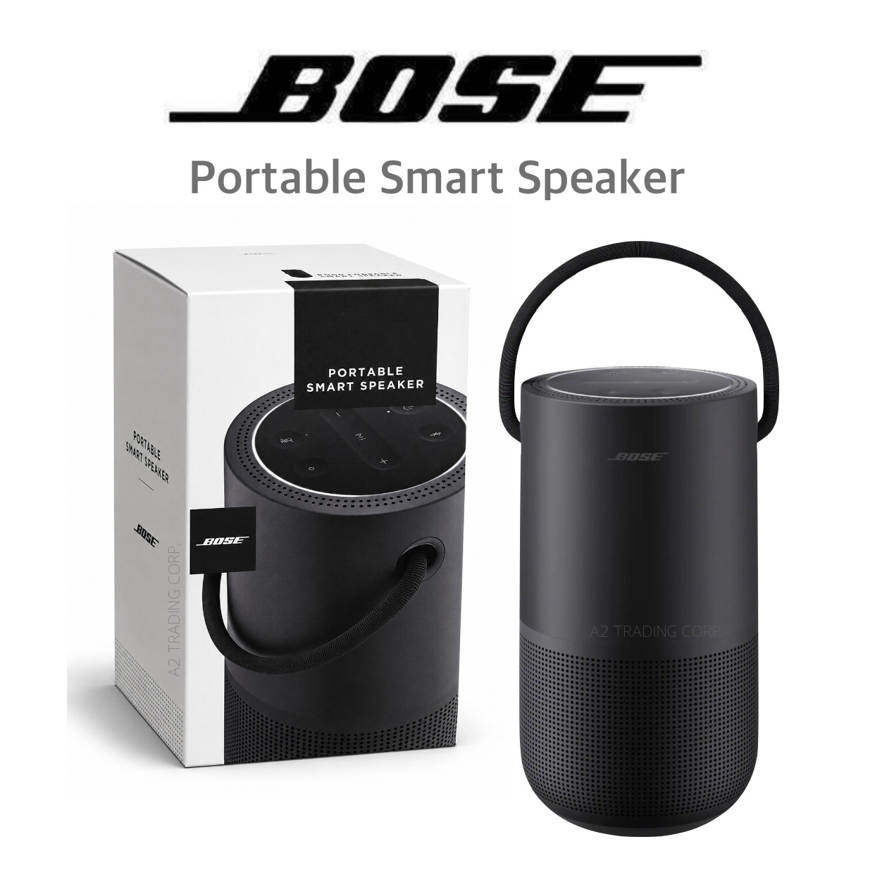 Bose - Portable Smart Speaker with built-in WiFi, Bluetooth, Google Assistant and Alexa Voice Control - Triple Black
