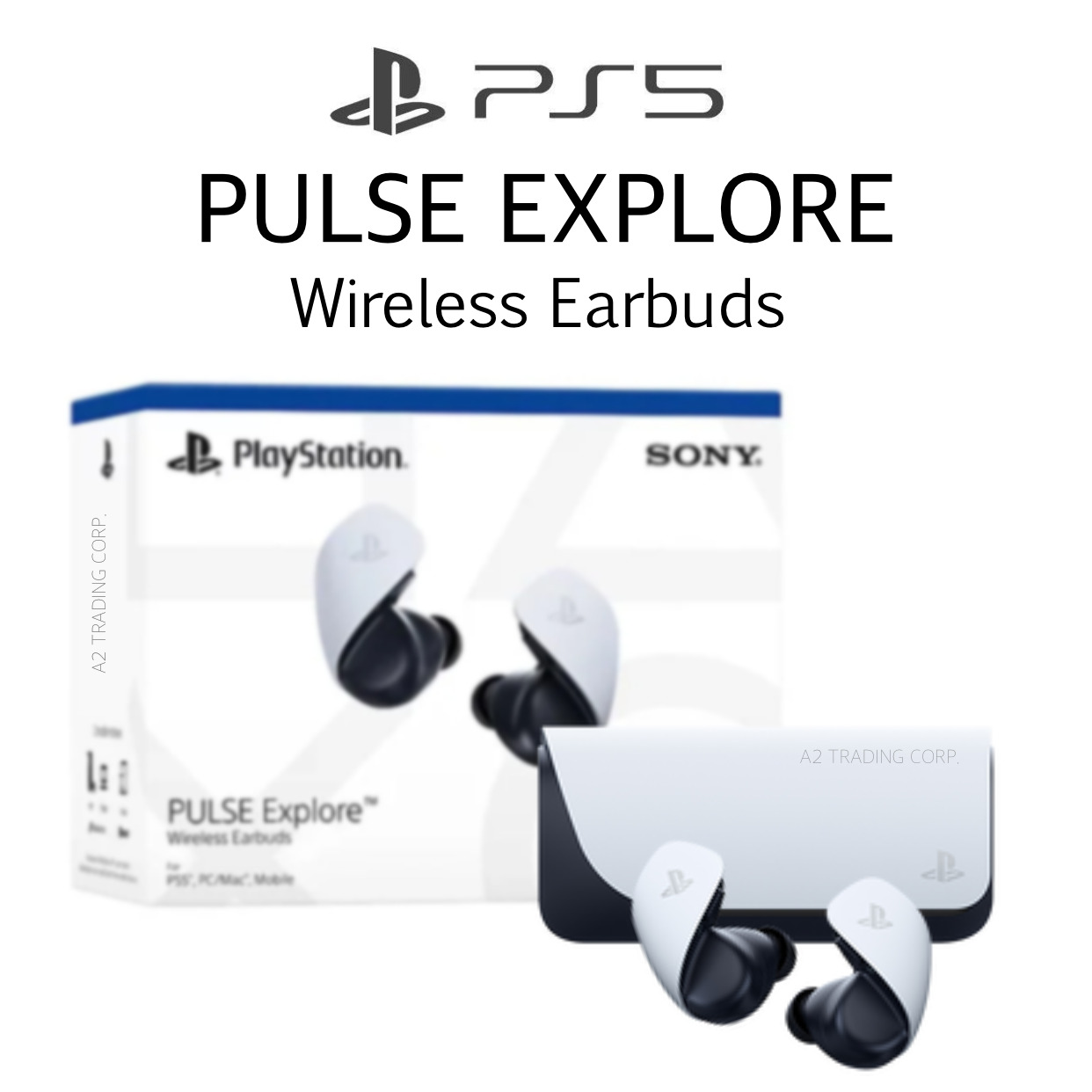 Sony PlayStation PULSE Explore Wireless Earbuds with Charging Case for PS5, PlayStation Portal, PC, Mac & Mobile - White