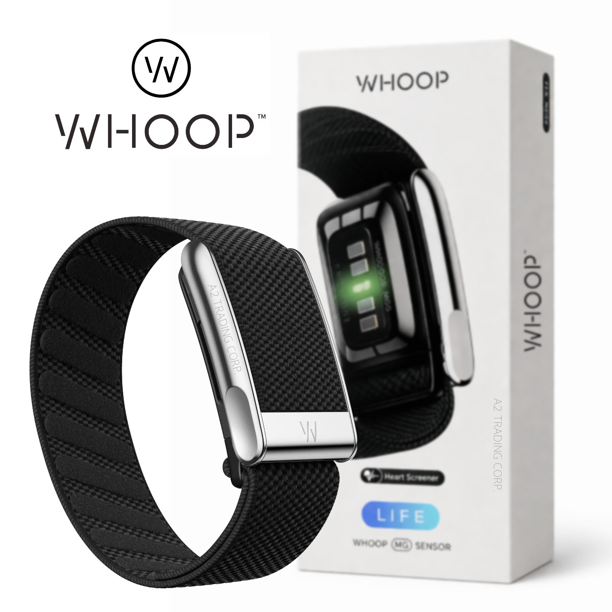WHOOP MG Life - Health and Fitness Tracker with 12-Month Membership Subscription - Obsidian:Titanium