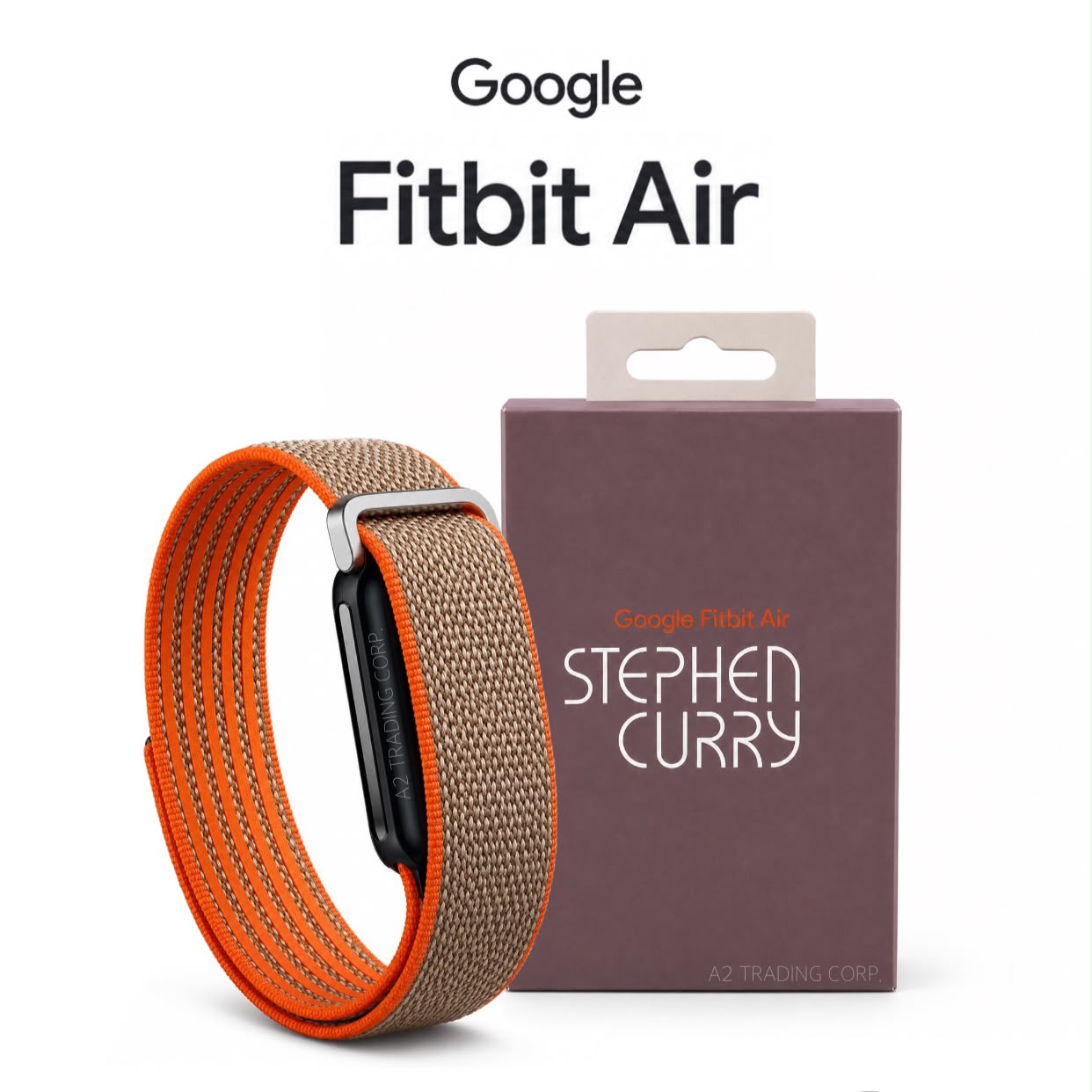 Google Fitbit Air - Screenless Fitness and Health Tracking - Special Edition Stephen Curry - Rye
