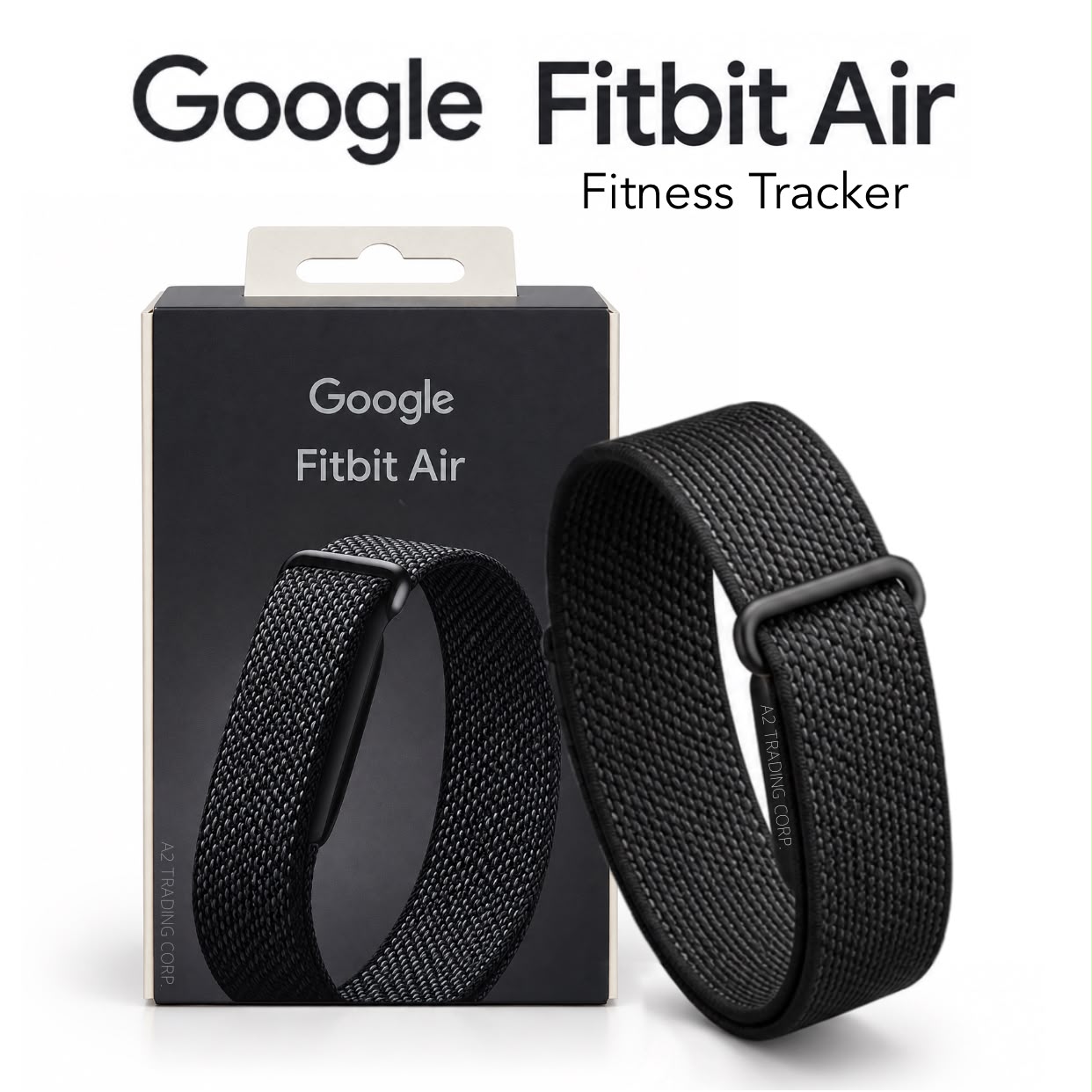 Google Fitbit Air - Screenless Fitness and Health Tracking - Obsidian